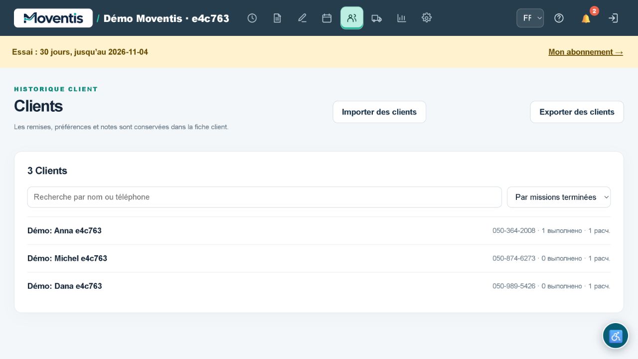Moventis — Clients
